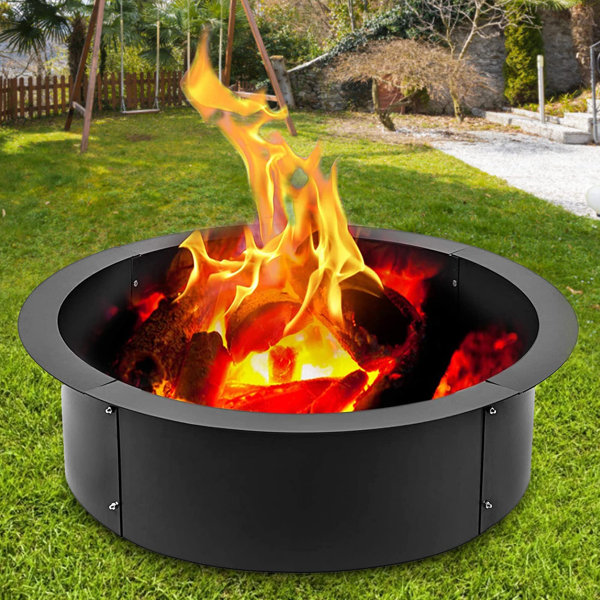 Ebern Designs Kyell 10'' H x 42'' W Steel Wood Burning Outdoor Fire Pit